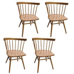 Set of 4 George Nakashima Chairs for Knoll