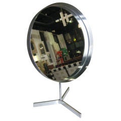 Steel and Glass Vanity Mirror By Robert Welsh