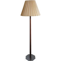 Mahogany and Nickeled Brass Floor Lamp for Hansen 4