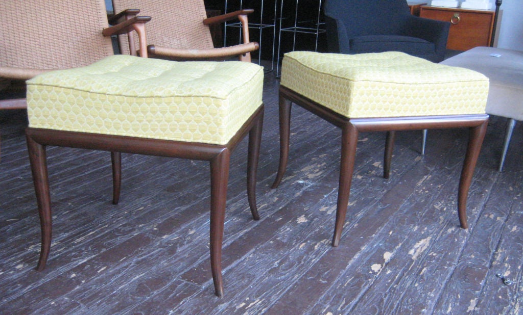 Elegant Pair of Robsjohn-Gibbings Stools for Widdicomb