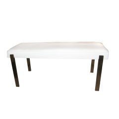 Pace Brass and Leather Bench 5
