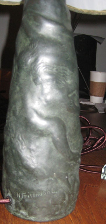 Halvar Frisendahl Bronze Table Lamp In Good Condition In Brooklyn, NY