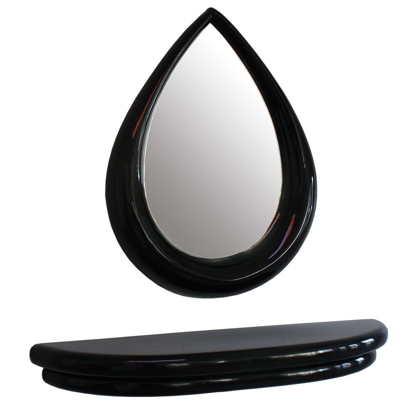 Teardrop Mirror and Console