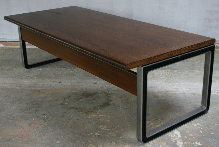 Magnificent Double Sized Dark Walnut Desk by Osvaldo Borsani for Tecno For Sale 1
