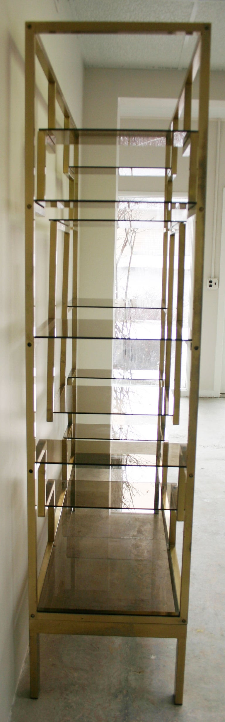 Italian Brass Etagere In Excellent Condition In Southampton, NY