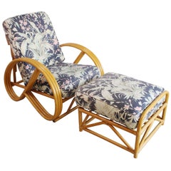 Vintage Frankl Style Reclining Chair and Ottoman