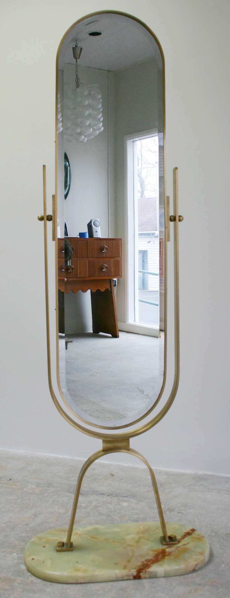 Italian Swivel Mirror In Good Condition In Southampton, NY