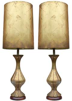 Pair James Mont Style Lamps Pair James Mont Style Lamps