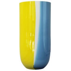 Tall Murano Cased Glass Vase