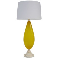 Large Italian Blown Glass Lamp