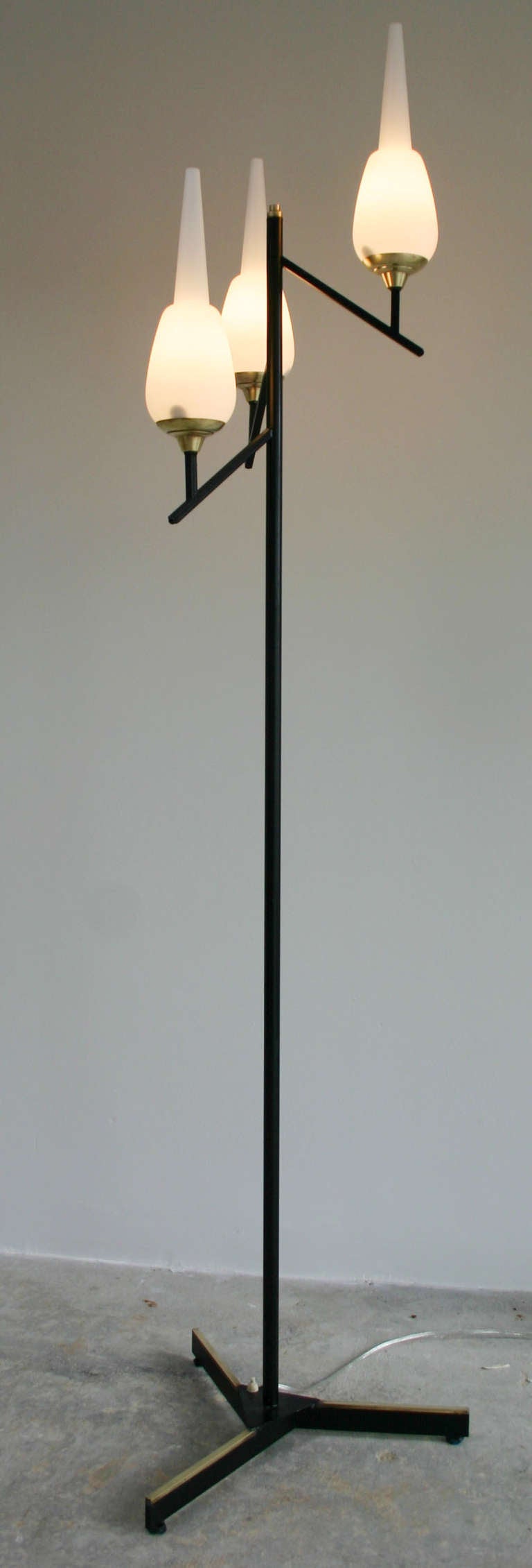Mid-Century Modern Stilnovo Style Floor Lamp For Sale