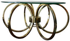 Brass Hoop Table