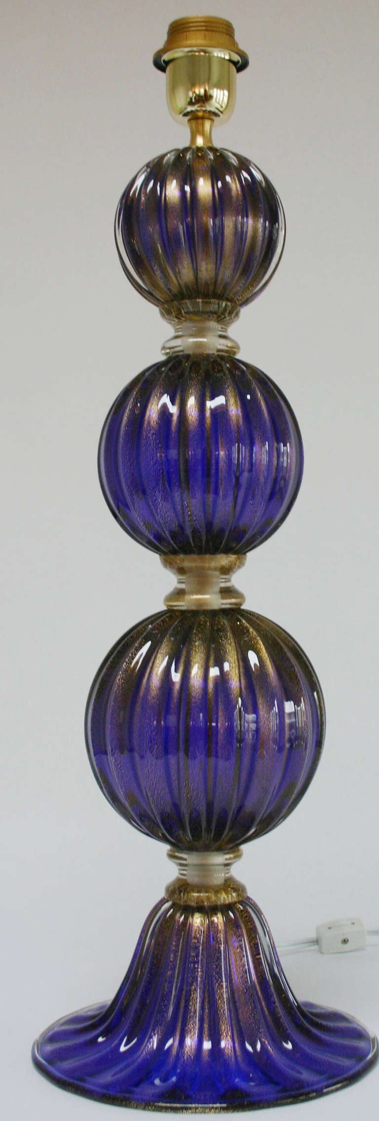 Pair Murano Tassel Lamps