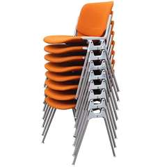 Set of Eight Castelli Stack Chairs