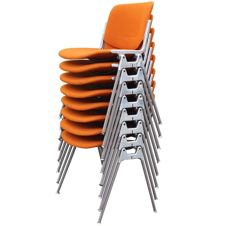 Set of Eight Castelli Stack Chairs