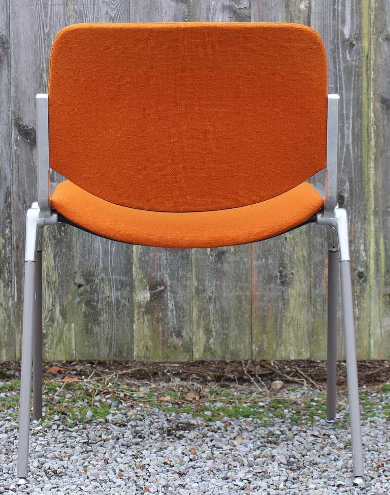 Italian Set of Eight Castelli Stack Chairs