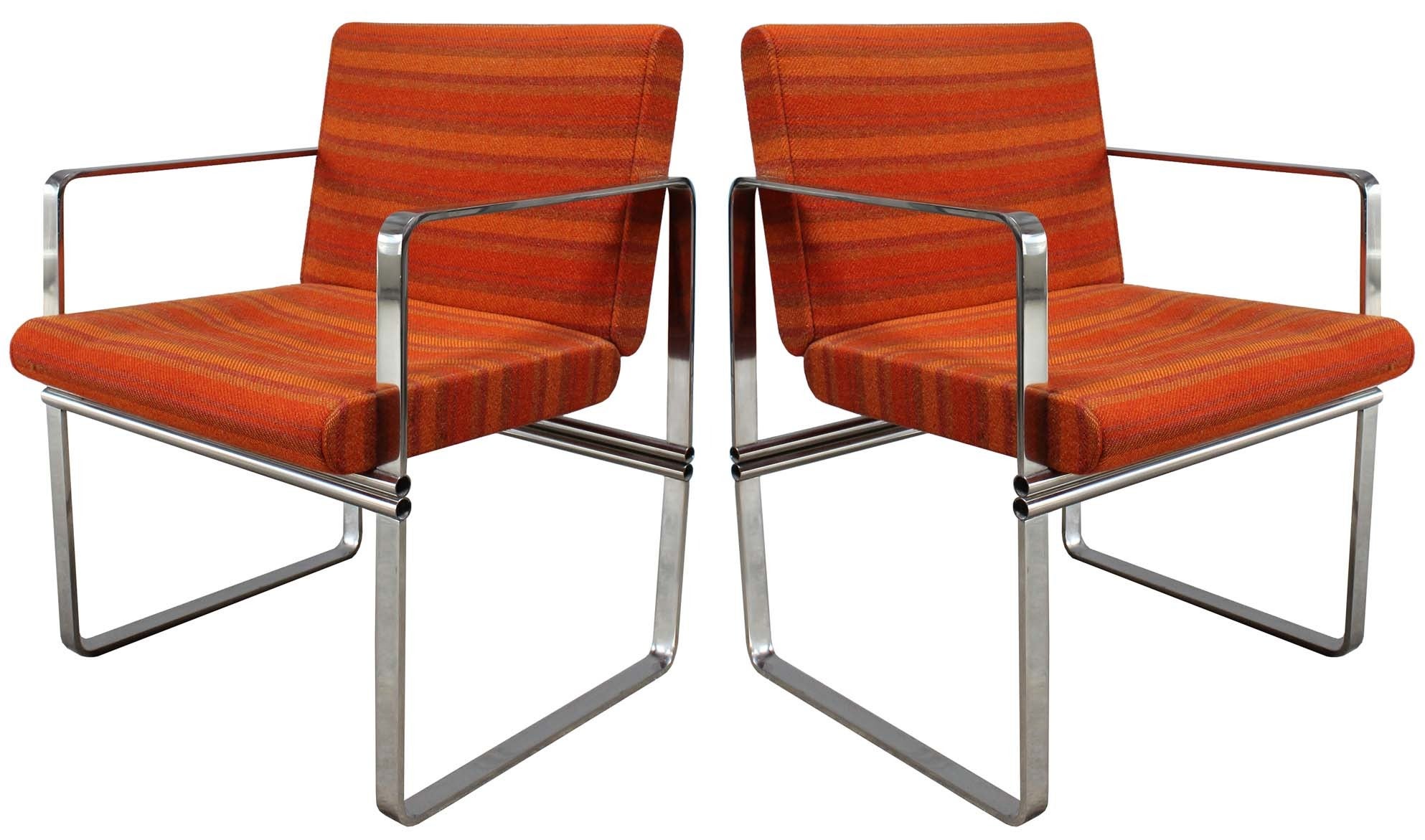 Pair of Knoll Chrome Chairs