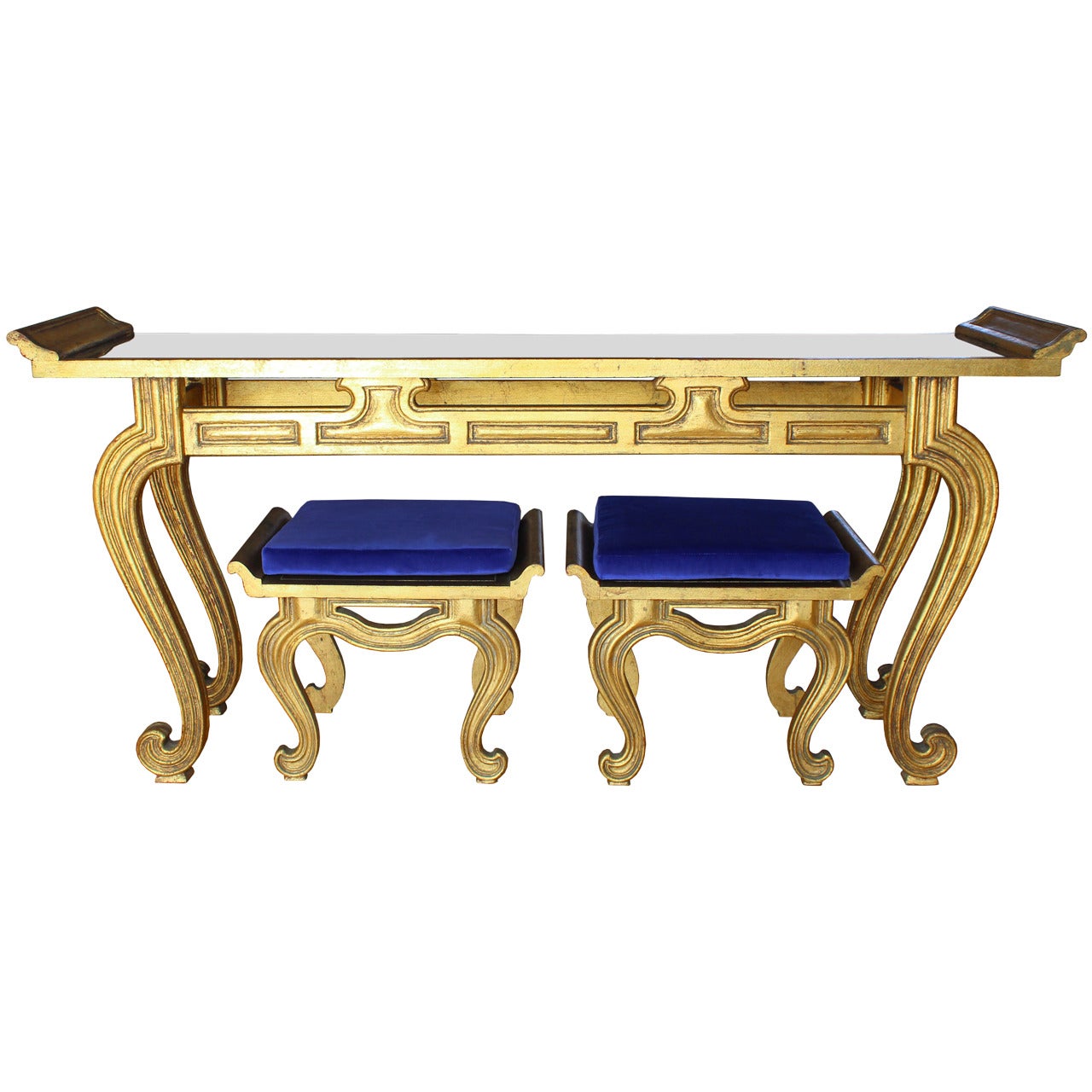 Francisco Hurtado Console Table with Ottomans