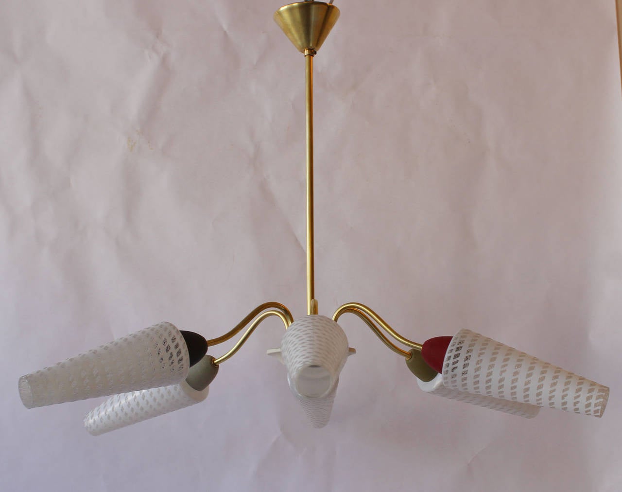 Italian Six-Arm Chandelier In Excellent Condition For Sale In Southampton, NY