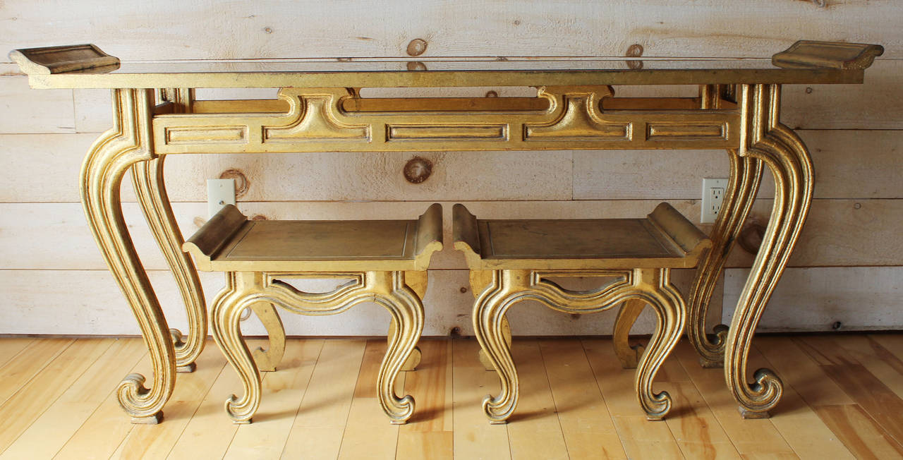 Francisco Hurtado Console Table with Ottomans