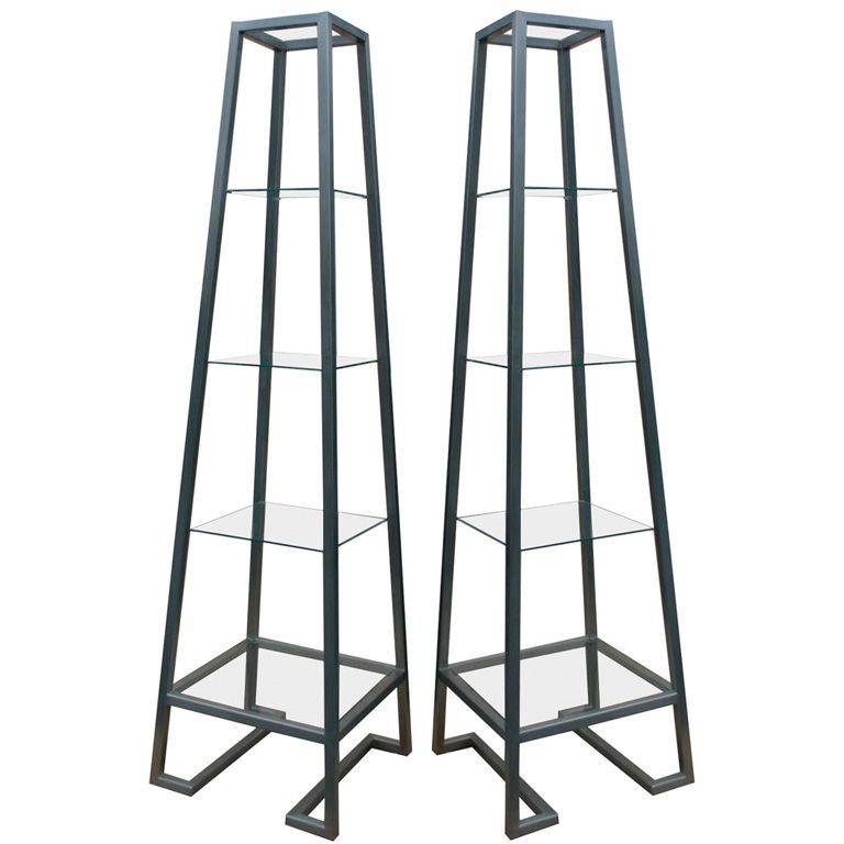 Pair Steel Etagere