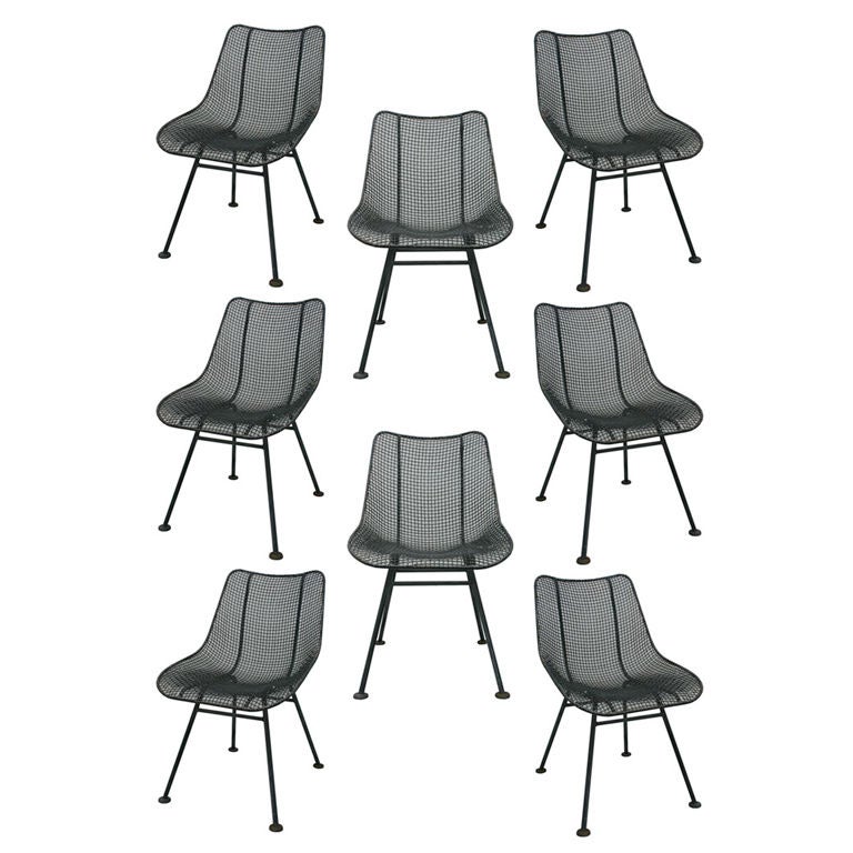 Set of Eight Woodard Chairs