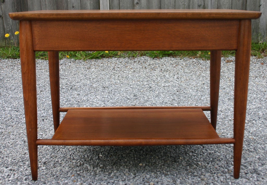 Wood Pair American Walnut Side Tables