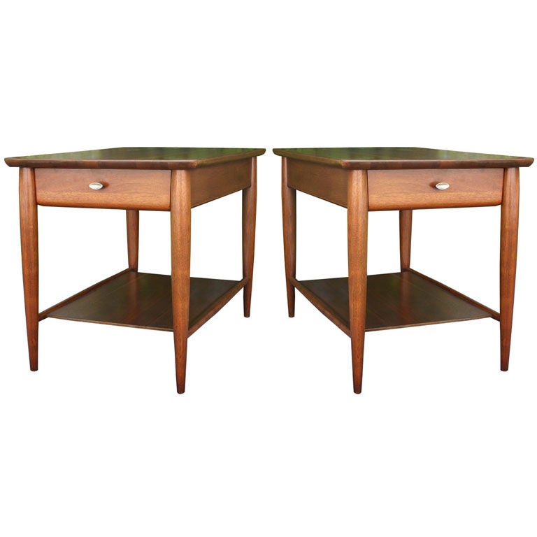 Pair American Walnut Side Tables