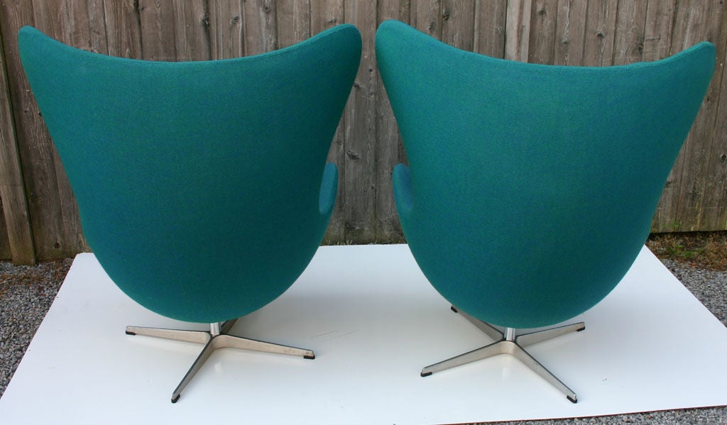Arne Jacobsen Egg Chairs In Good Condition In Southampton, NY