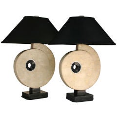 Large Pair Tessellated Lamps