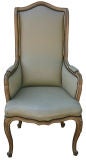 Louis XV Highback Leather Chair