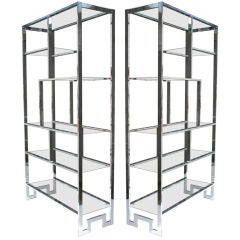 Pair Milo Baughman Etageres