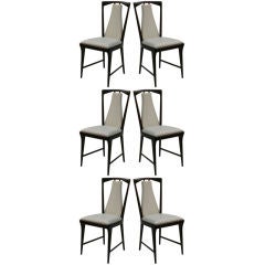 Six Osvaldo Borsani Dining Chairs