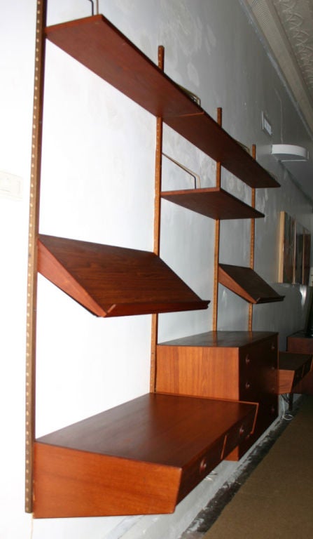 Mid-20th Century Danish Double Desk Wall Unit