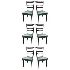 Set of Six Paolo Buffa Dining Chairs
