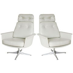 Pair Italian Swivel Chairs