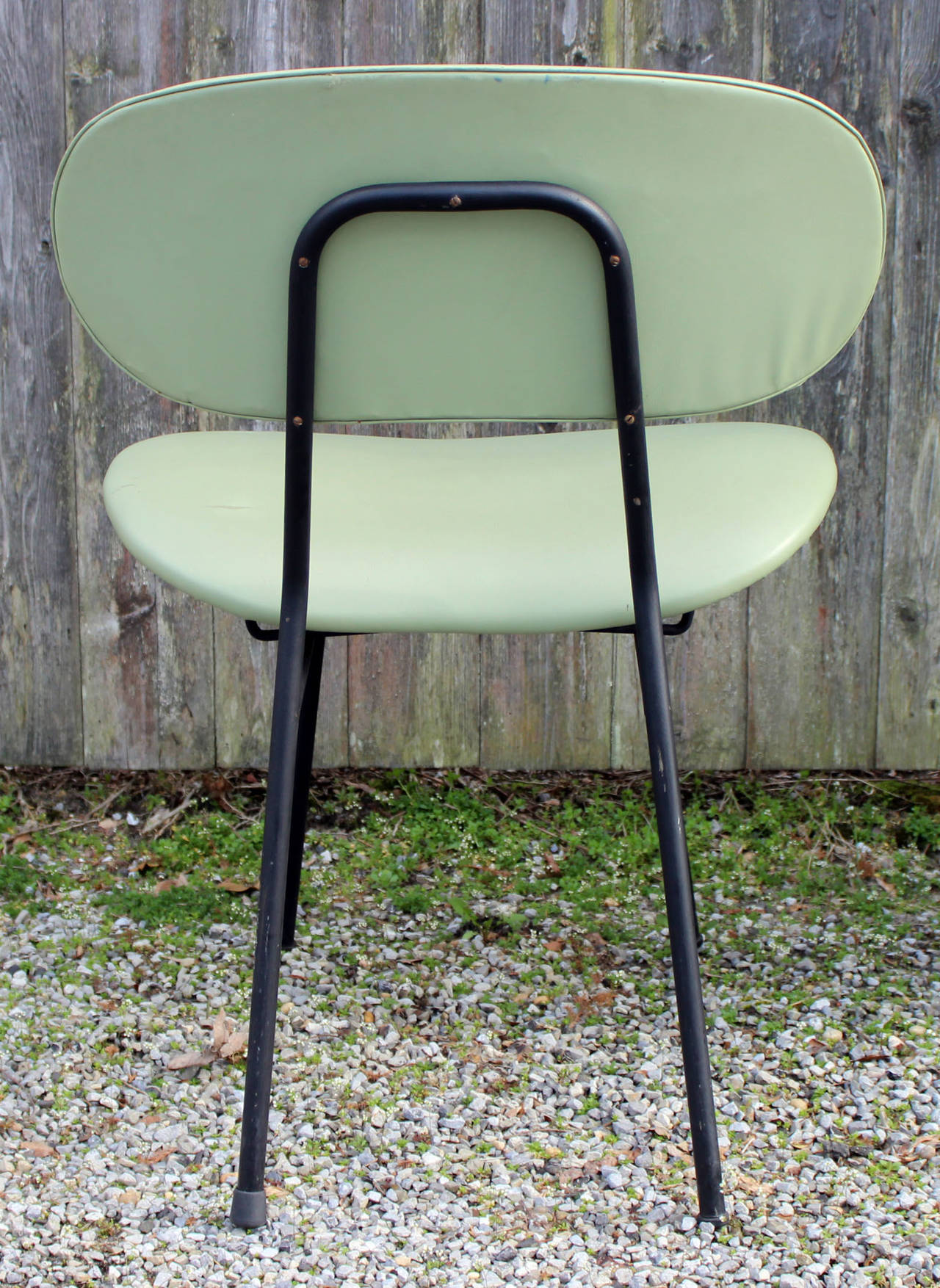 Metal Pair of Italian Side Chairs