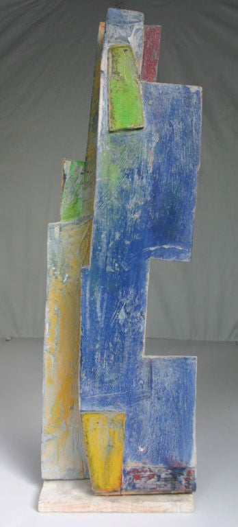 Painted wood and board construction by Jean-Michel Correia (1958).
