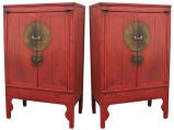 Antique Pair Chinese Cabinets