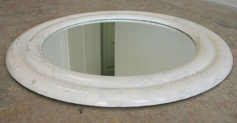 Modern Custom-Made Marble Mirror For Sale