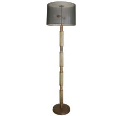 Italian Copper and Glass Floor Lamp