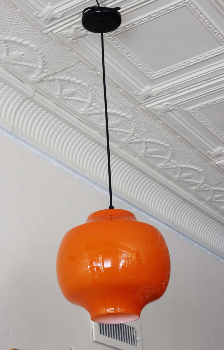 Mid-Century Modern Italian Cased Glass Pendants