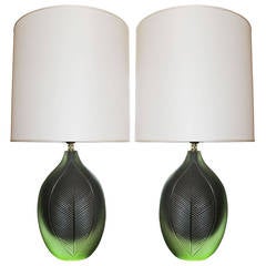 Italian Solid Glass Lamps