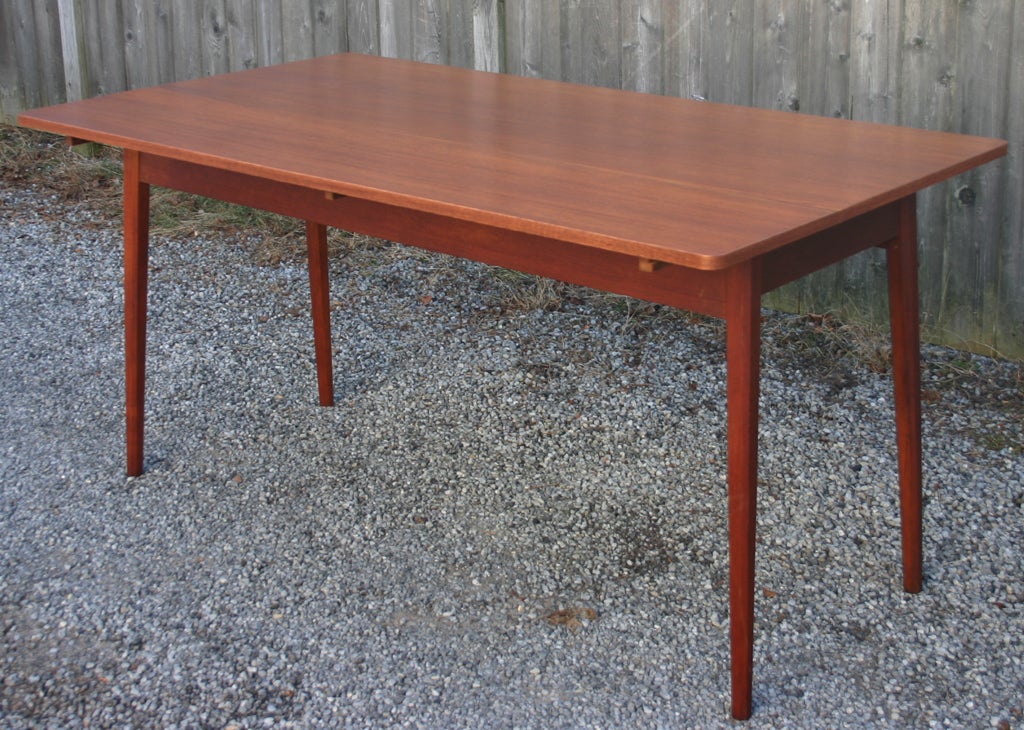 Wood Danish Drop Leaf Dining Table