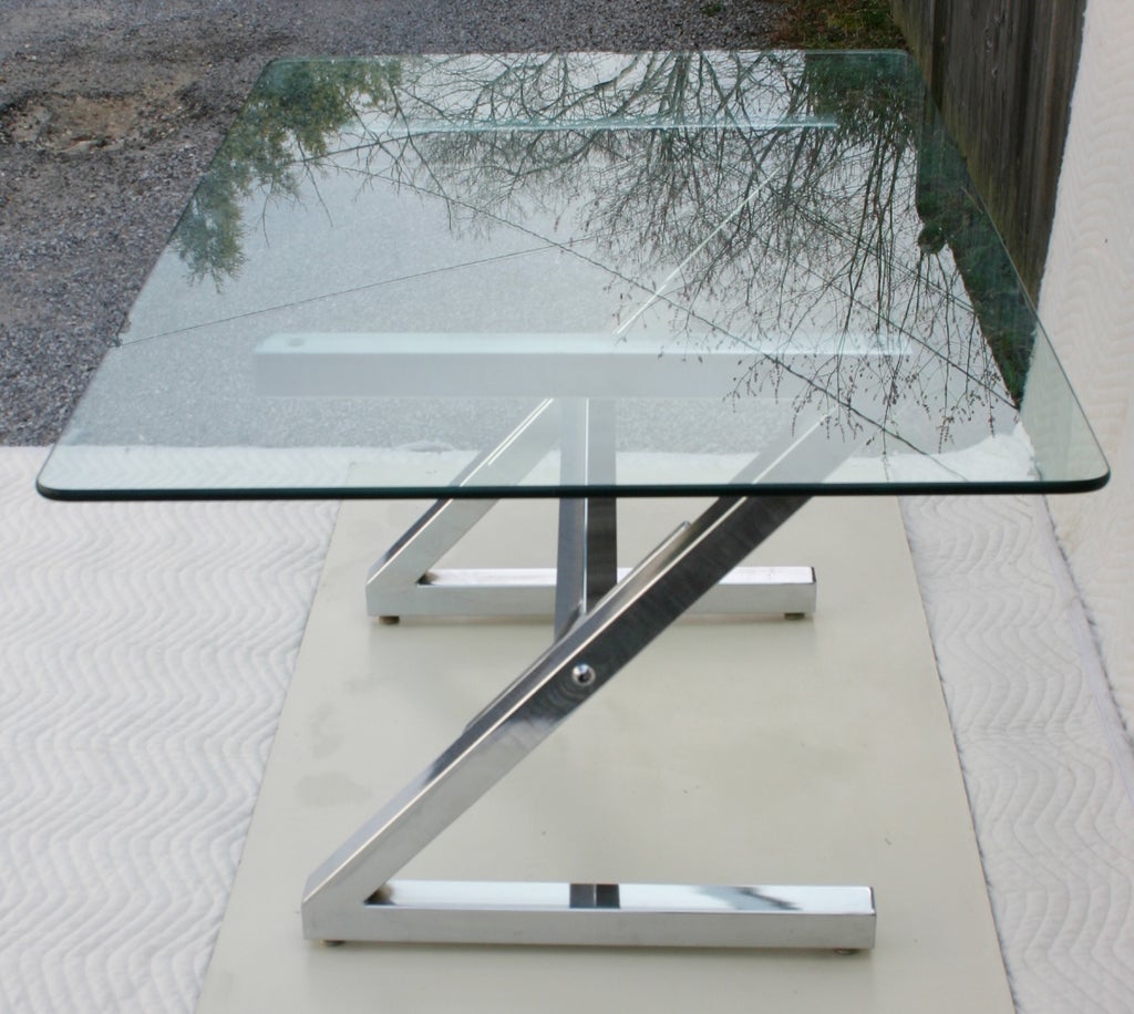 glass chrome desk