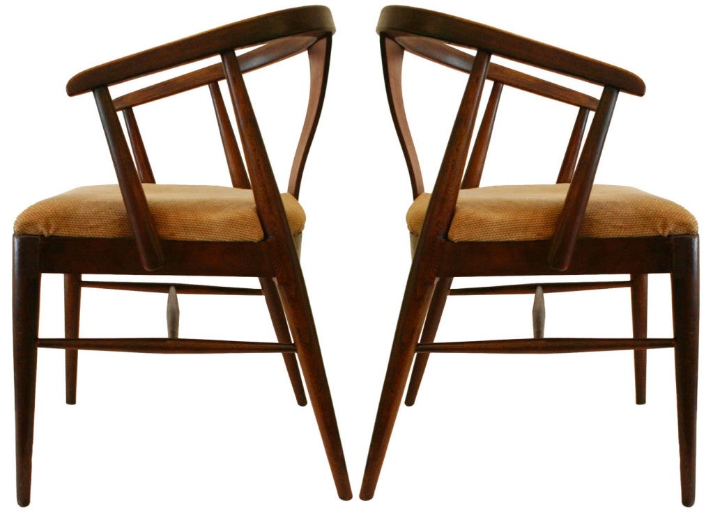Mid-20th Century Pair Wishbone Side Chairs For Sale