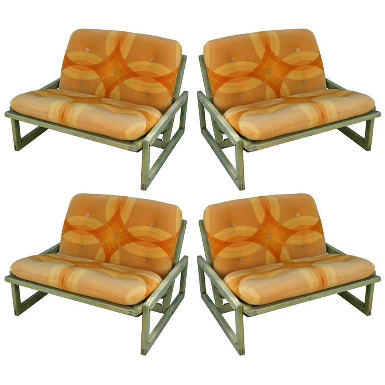 Four Cassina Lounge Chairs For Sale