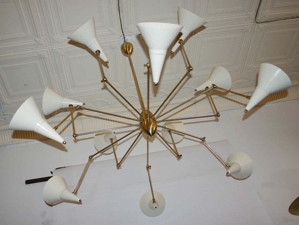 12 Arm Articulating Chandelier at 1stdibs