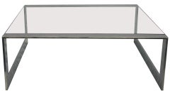 Steel and Glass Coffee Table