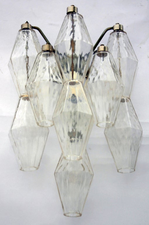 Pair Venini Polyhedral Sconces